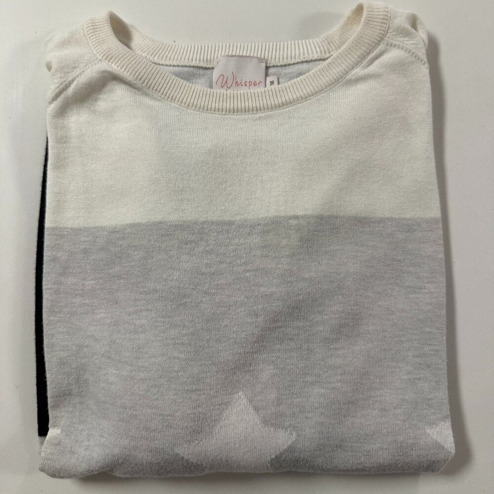 Whisper by Brodie Tri-Color Star Sweater. Size M. Perfect condition.